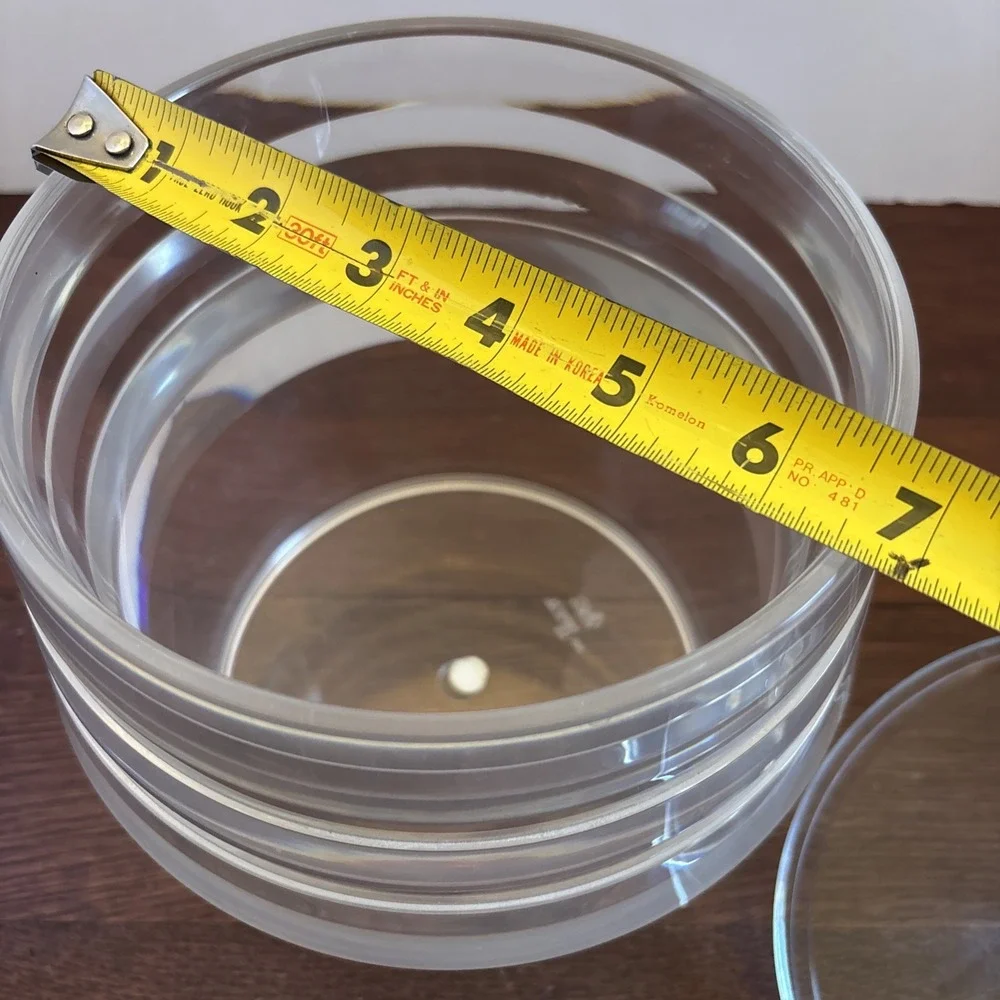 Vtg Mid Century Lucite Ice Bucket & Lid Arch Alfio Di Bella Italy Anthropologie